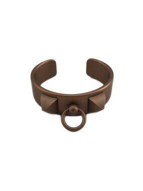 Hermes Collier de Chien Aluminum Bangle T2 Blanc Bracelet